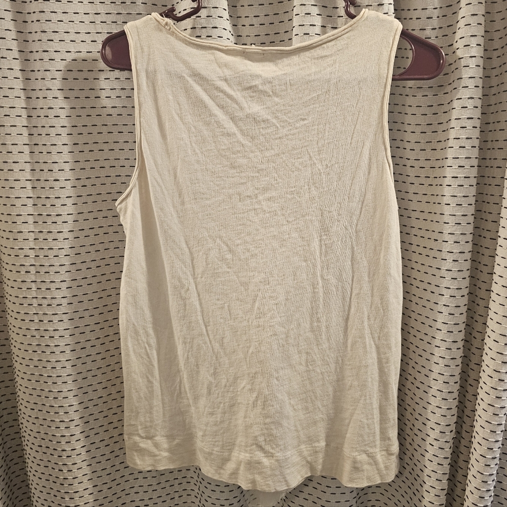 J. Crew Cream Ruffle Tank Top - Picture 7 of 7